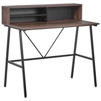 Beliani - HARISON - Bureau - Donkere houtkleur - Spaanplaat