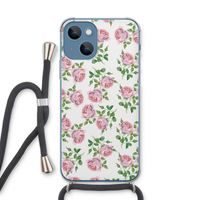 Kleine roosjes: iPhone 13 Transparant Hoesje met koord