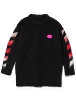 Off-White Kids robe Arrows en maille - Noir