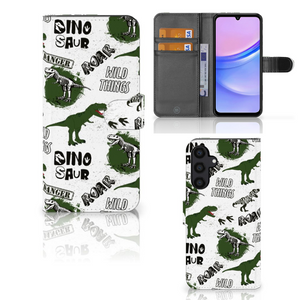 Telefoonhoesje met Pasjes voor Samsung Galaxy A15 Dinosaurus