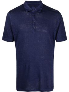 120% Lino Linnen poloshirt - Blauw