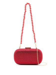 SERPUI pochette Emma à ornements strassés - Rouge