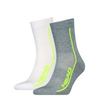 HEAD Short Crew Performance 2-pack Grey Melange / Wit-43/46