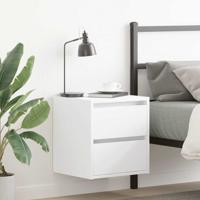 Nachtkastjes wandgemonteerd 2 st 38x34x40 cm wit