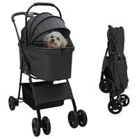 Opvouwbare Huisdierenwagen Zwart 81 x 47 x 99 cm Oxford stof