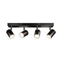 Lark - LED Plafondlamp - 4 spots - Excl. GU10-spots - Kantelbaar & Draaibaar - Dimbaar - IP20-stofdicht - Zwart