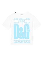 Dolce & Gabbana Kids t-shirt à slogan imprimé - Blanc - thumbnail