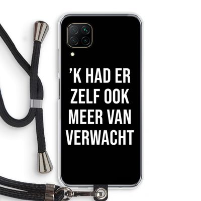 Meer verwacht - Zwart: Huawei P40 Lite Transparant Hoesje met koord