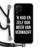 Meer verwacht - Zwart: Huawei P40 Lite Transparant Hoesje met koord