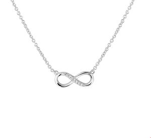 TFT Zilveren Ketting Infinity Zirkonia 1,2 mm x 41+4 cm