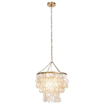 Plafondlamp Home ESPRIT Beige Gouden Metaal Parelmoer 50 W 40 x 40 x 48 cm
