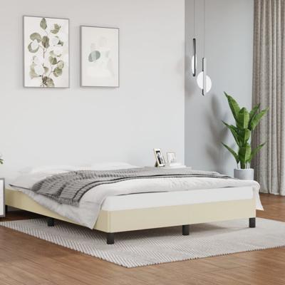 Bedframe kunstleer crmekleurig 140x200 cm