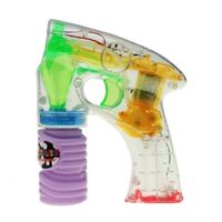 Bellenblaas speelgoed pistool met LED licht 14 cm   - - thumbnail