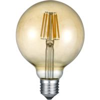 LED Lamp - Filament - Trion Globin - E27 Fitting - 8W - Warm Wit 2700K - Dimbaar - Amber - Glas - thumbnail