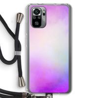 Clouds pastel: Xiaomi Redmi Note 10S Transparant Hoesje met koord
