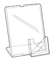 L-standaard A4 met folderhouder 1/3 A4