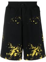 Plein Sport short à effet taches de peinture - Noir - thumbnail