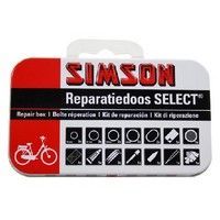 Simson Reparatiedoos select 12,5 cm aluminium rood/wit 23-delig