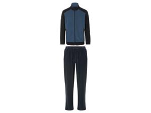 LIVERGY Heren fleece huispak (Blauw, XXL)