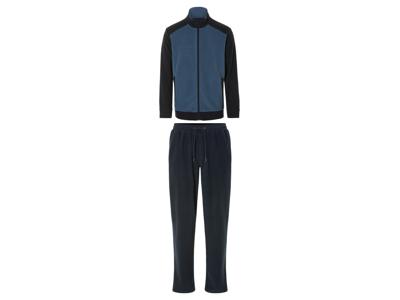 LIVERGY Heren fleece huispak (Blauw, XL)