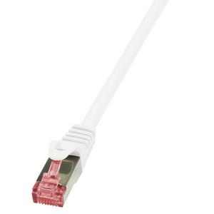 LogiLink CQ2051S RJ45 Netwerkkabel, patchkabel CAT 6 S/FTP 2.00 m Wit Vlambestendig, Snagless 1 stuk(s)