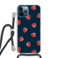 Framboosjes: iPhone 12 Pro Transparant Hoesje met koord