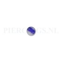 Balletje 1.6 mm acryl lichtblauw met band