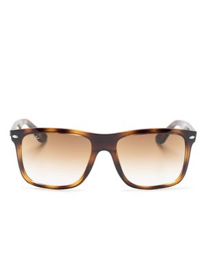 Ray-Ban lunettes de soleil Boyfriend Two à effet écaille de tortue - Marron