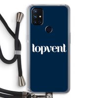 Topvent Navy: OnePlus Nord N10 5G Transparant Hoesje met koord