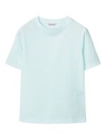 Burberry Kids t-shirt en coton à logo brodé - Bleu