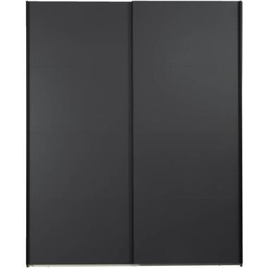 Schuifdeurkast Bergamo - antraciet - 221x178,5x66,6 cm - Leen Bakker