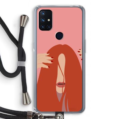 Woke up like this: OnePlus Nord N10 5G Transparant Hoesje met koord