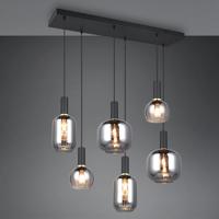 Trio Eetkamer hanglampDiva 6-lichts - smoke glas - 319800632