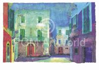 Kunstdruk Ralf Westphal - Via Palazzi-Trani / Apulien 90x70cm