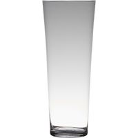Transparante home-basics conische vaas/vazen van glas 40 x 16.5 cm - thumbnail