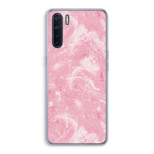 Abstract Painting Pink: Oppo A91 Transparant Hoesje