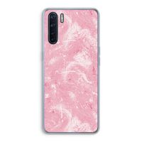 Abstract Painting Pink: Oppo A91 Transparant Hoesje