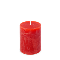 Rustiek Kaars 70/95mm-rood - Spaas