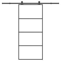 Schuifdeur met beslag 90x205 cm ESG-glas en aluminium
