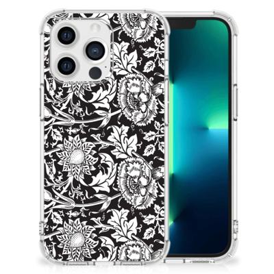Apple iPhone 13 Pro Case Black Flowers Apple iPhone 13 Pro Case Black Flowers