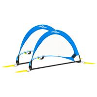 VidaXL 2 st kindervoetbaldoelen met opbergtas 75,5x46x48 cm