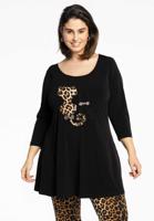 Yoek Tuniek met katten | Zwart | Maat 58/60