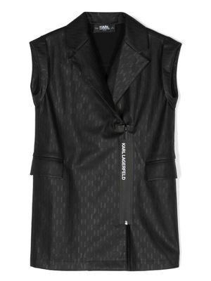 Karl Lagerfeld Kids robe sans manches à logo embossé - Noir