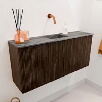 Toiletmeubel Mondiaz Joya Dlux | 90 cm | Meubelkleur Walnut | Faye wastafel Sombra Wasbak Midden | Zonder kraangat(en) Toiletmeubel Mondiaz Joya Dlux | 90 cm | Meubelkleur Walnut | Faye wastafel Sombra Wasbak Midden | Zonder kraangat(en)