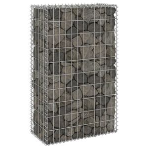 VidaXL Schanskorfmuur met deksels 60x30x100 cm gegalvaniseerd staal