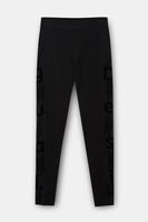 Slim fit legging met mesh - BLACK - XL