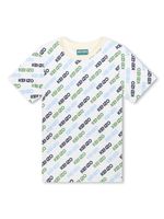 Kenzo Kids t-shirt en coton biologique à logo imprimé - Blanc