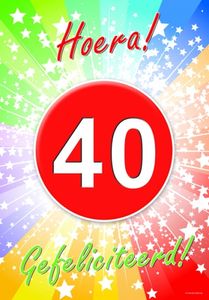 Decoratie poster 40 jaar