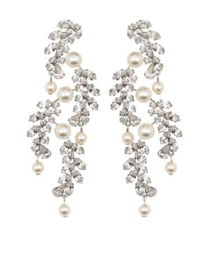 Jennifer Behr boucles d'oreilles Wisteria à ornements en cristal - Argent