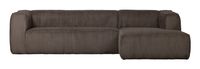 WOOOD Loungebank 'Bean' Rechts, Rib, kleur Mud WOOOD Loungebank 'Bean' Rechts, Rib, kleur Mud
